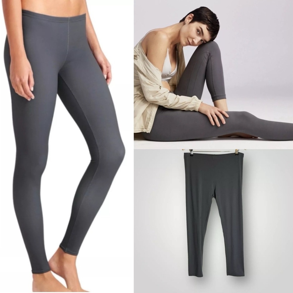 NWOT Athleta Finesse Leggings Size 2XL Pull On Skinny Gray Stretch Ankle Length